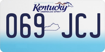 KY license plate 069JCJ