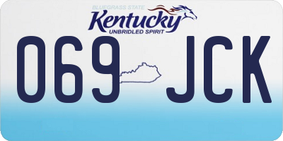 KY license plate 069JCK