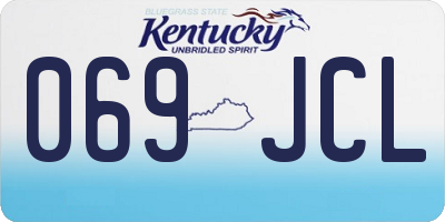 KY license plate 069JCL
