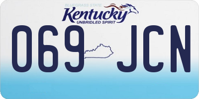 KY license plate 069JCN