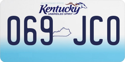 KY license plate 069JCO