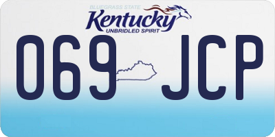 KY license plate 069JCP