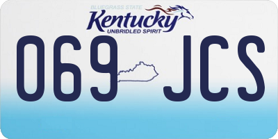 KY license plate 069JCS