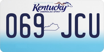 KY license plate 069JCU