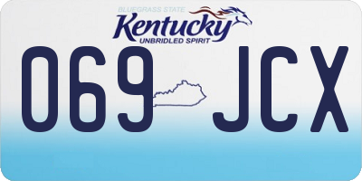 KY license plate 069JCX