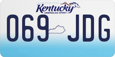 KY license plate 069JDG