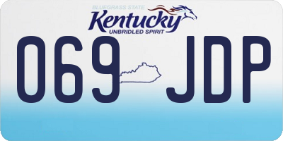 KY license plate 069JDP