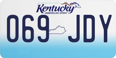 KY license plate 069JDY