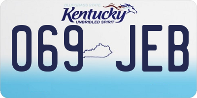KY license plate 069JEB