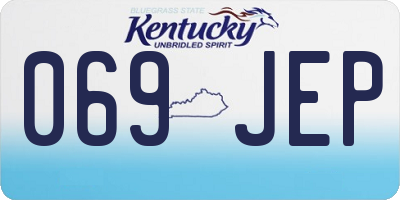 KY license plate 069JEP