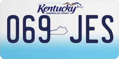 KY license plate 069JES