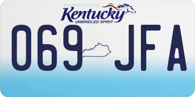 KY license plate 069JFA