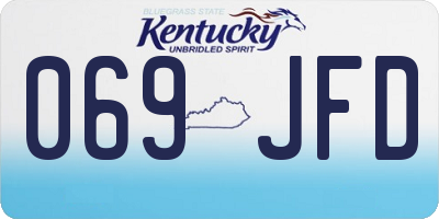 KY license plate 069JFD