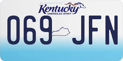 KY license plate 069JFN
