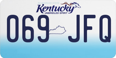 KY license plate 069JFQ