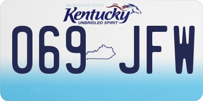 KY license plate 069JFW