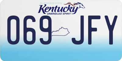 KY license plate 069JFY