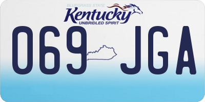 KY license plate 069JGA