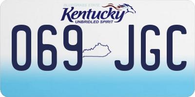 KY license plate 069JGC