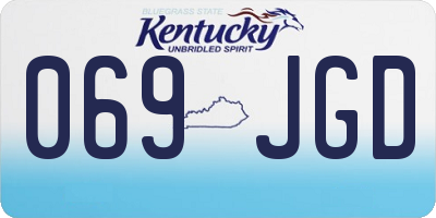 KY license plate 069JGD