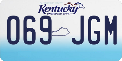 KY license plate 069JGM