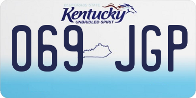 KY license plate 069JGP