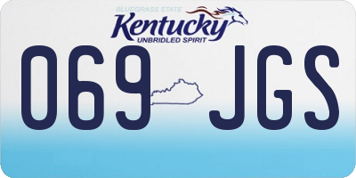KY license plate 069JGS