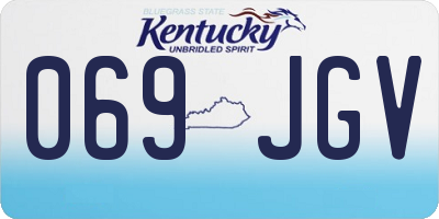 KY license plate 069JGV