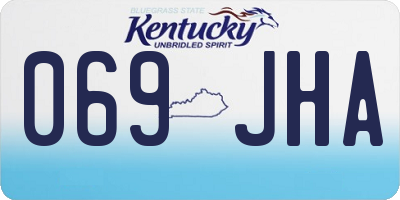 KY license plate 069JHA