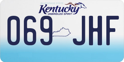 KY license plate 069JHF