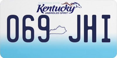 KY license plate 069JHI