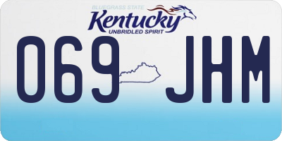 KY license plate 069JHM