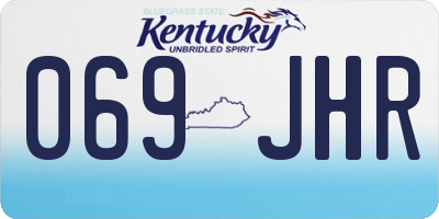 KY license plate 069JHR