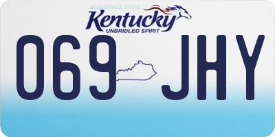 KY license plate 069JHY