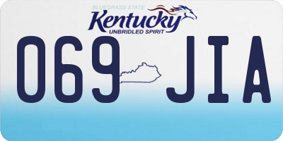 KY license plate 069JIA