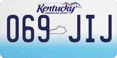 KY license plate 069JIJ