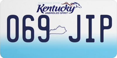 KY license plate 069JIP