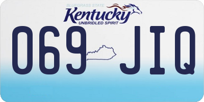 KY license plate 069JIQ