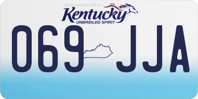 KY license plate 069JJA