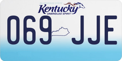 KY license plate 069JJE