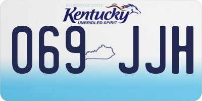 KY license plate 069JJH