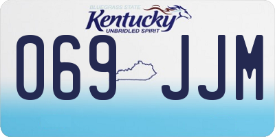 KY license plate 069JJM
