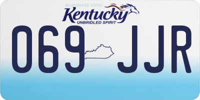 KY license plate 069JJR