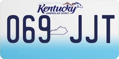 KY license plate 069JJT