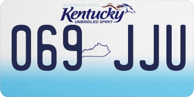 KY license plate 069JJU
