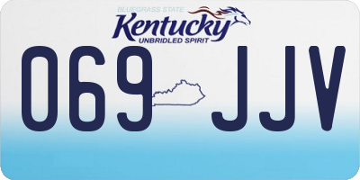 KY license plate 069JJV