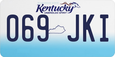KY license plate 069JKI