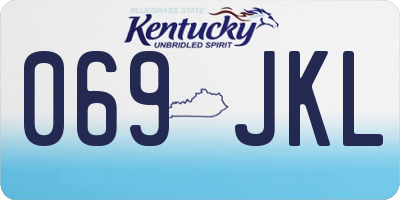 KY license plate 069JKL