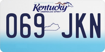 KY license plate 069JKN