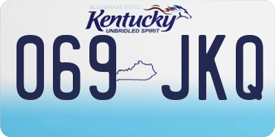 KY license plate 069JKQ